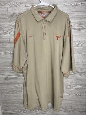 VINTAGE Nike Texas Longhorns Polo Shirt 2XL  Mens
